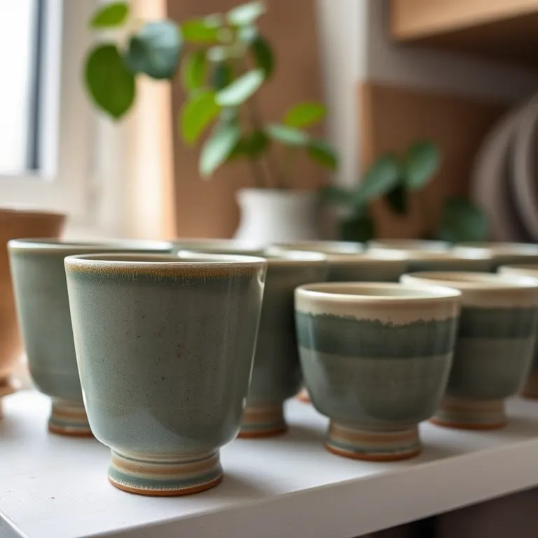 Cups, the usual glaze